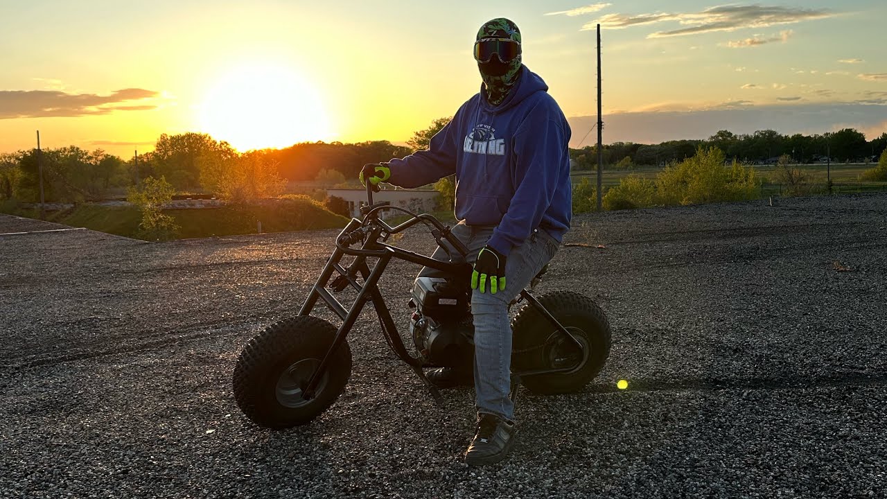 Riding Mini bike at abandoned military base - YouTube
