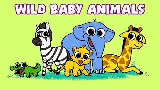 Learn Wild Animals | Baby Animal Names | Newborn Safari Zoo Wildlife video for Kids