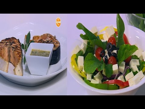 طريقة عمل سمك سلمون بالريحان