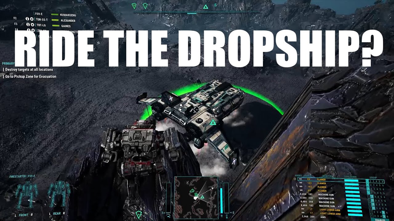 Can You Ride The Dropship Leopard MechWarrior 5 YouTube