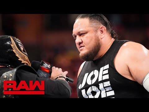 Rey Mysterio relinquishes the U.S. Title to Samoa Joe: Raw, June 3, 2019