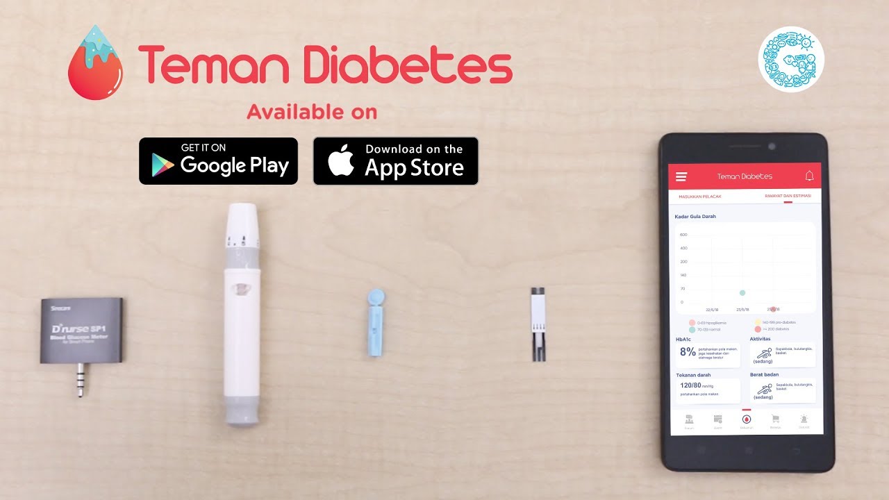 Cara Mengukur Gula Darah Lewat Ponsel Menggunakan Dnurse Dan Aplikasi Teman Diabetes Youtube