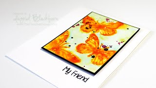 How to WATERCOLOR STAMP Butterflies