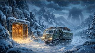 Blizzard Apocalypse Survival in a Hidden Mountain Bunker | Cozy Ghibli Story