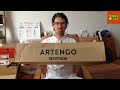  i received a box from artengo  decathlon store with 3 tennis rackets lets open it