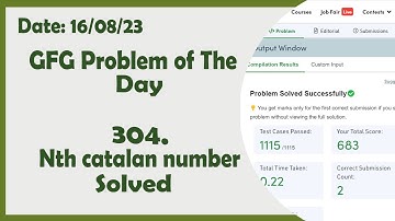 Nth catalan number || C++ || GFG Daily Problem