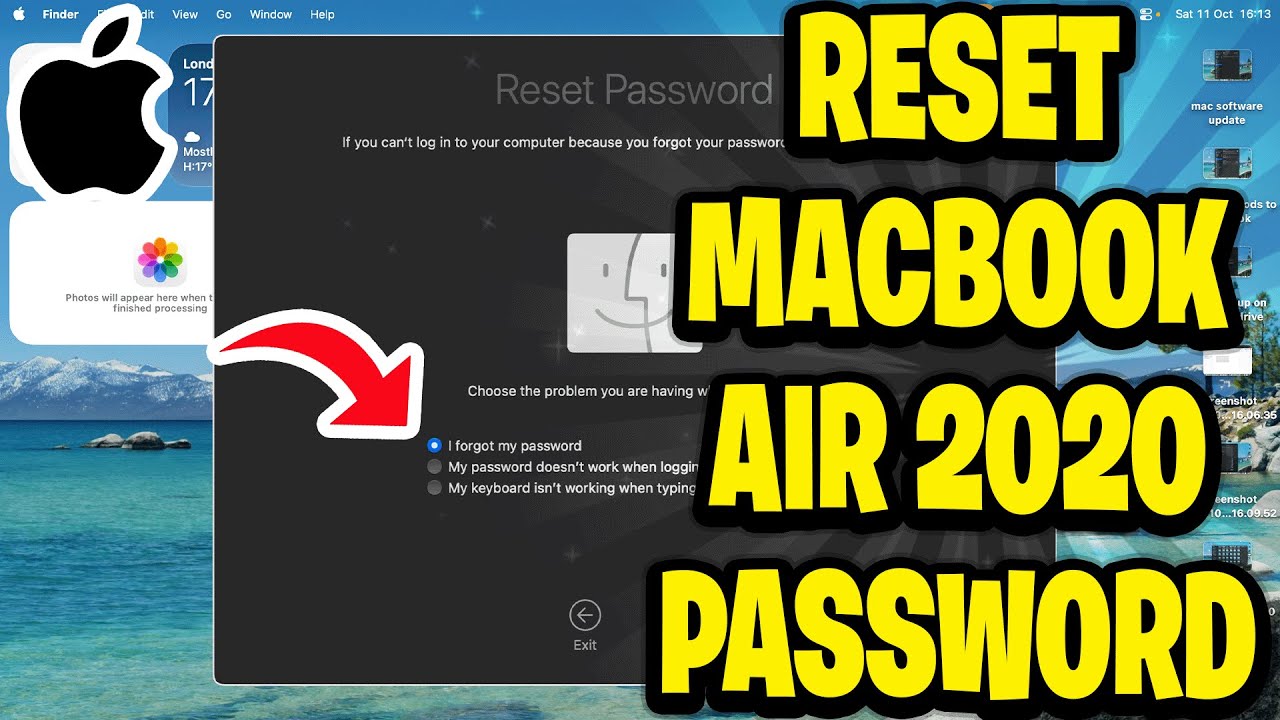 How To Reset Password on Macbook Air 2020 - YouTube