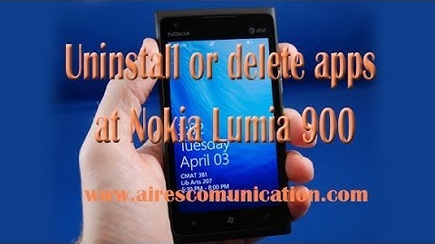 How to Uninstall or delete apps at Nokia Lumia 900