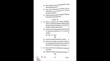 +3 3rd semester G.E.- Chemistry question,2018 ||  previous year question || Utkal university