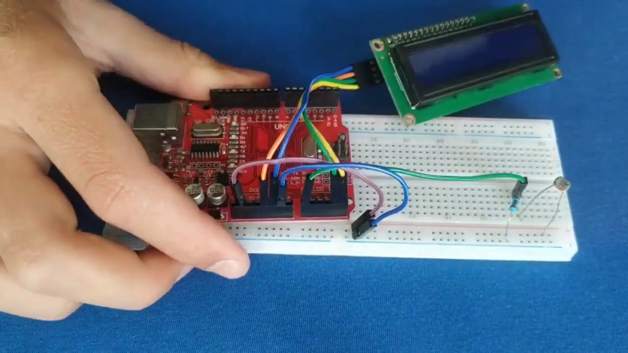 How to use a LDR with Arduino and LCD Display for Beginners "Software ...