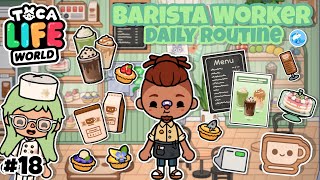 Toca Life World | Barista Cafe Worker Daily Routine ☕️ #18 | Toca Boca