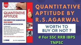 Quantitative Aptitude R.S.Agarwal Book Review In Tamil | 2021 | SSC MTS CHSL CGL | RRB |