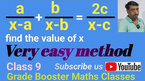 Find value of x if a/x-a + b/x-b = 2c/x-c