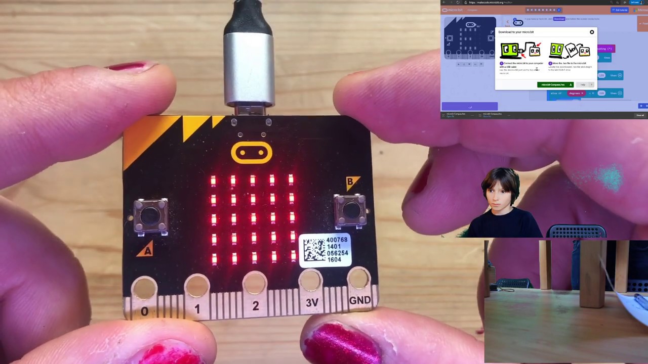 MakeCode for microbit Compass YouTube