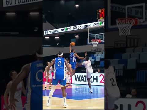 It was going to be the dunk of the year… but ended up being the BLOCK of the century 😱🚫#BasketballCL