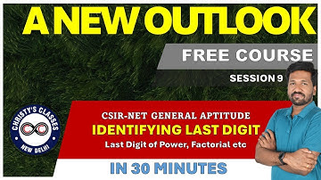 #9 | Number System - Identifying Last Digit | CSIR-NET General Aptitude |GATE 2024| Christy Varghese