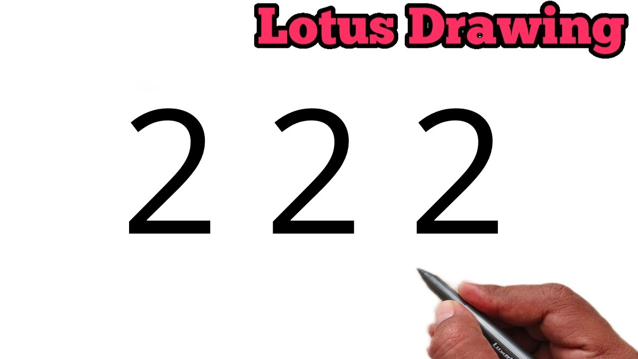 How to Draw Lotus Drawing From 222 Number | Lotus Drawing Online ...