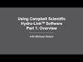 Campbell scientific hydrolink part 1 overview