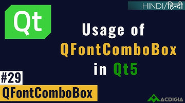 QFontComboBox | Usage of QFontComboBox in Qt5 | (Qt C++ Tutorial #29)