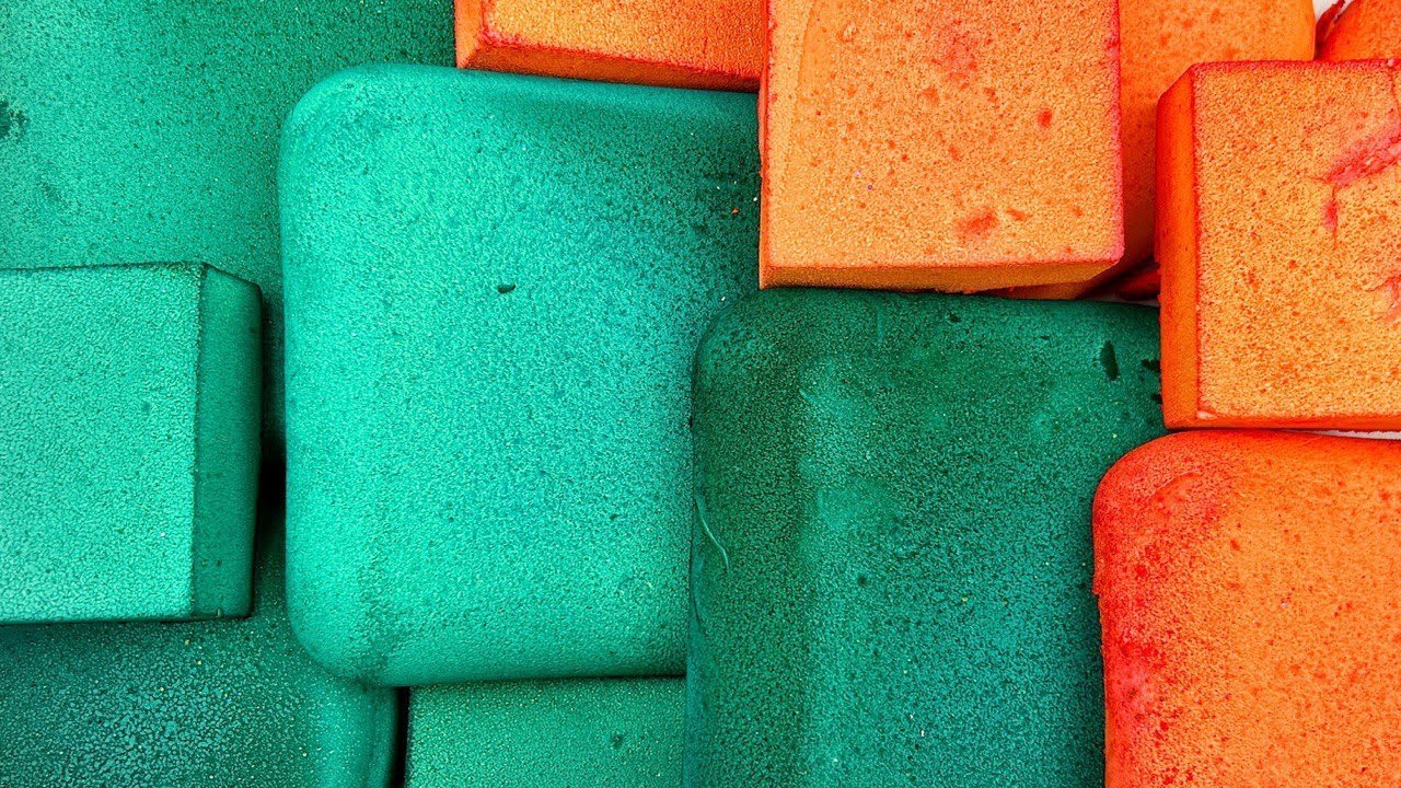 Crispy powder★GYM CHALK★Oddly satisfying video★Colored chalk★ - YouTube