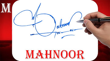 Mahnoor Name Signature Style | M Signature Style | Signature Style of My Name Mahnoor