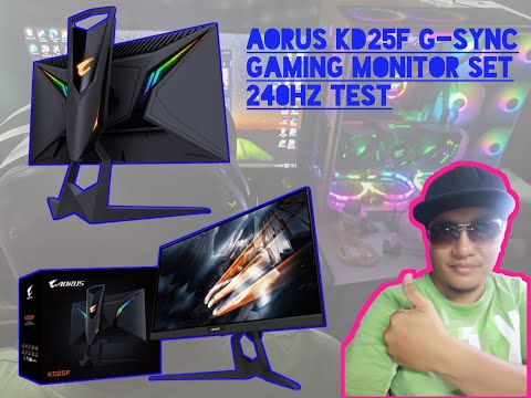 AORUS KD25F G-SYNC Gaming Monitor set 240hz Test