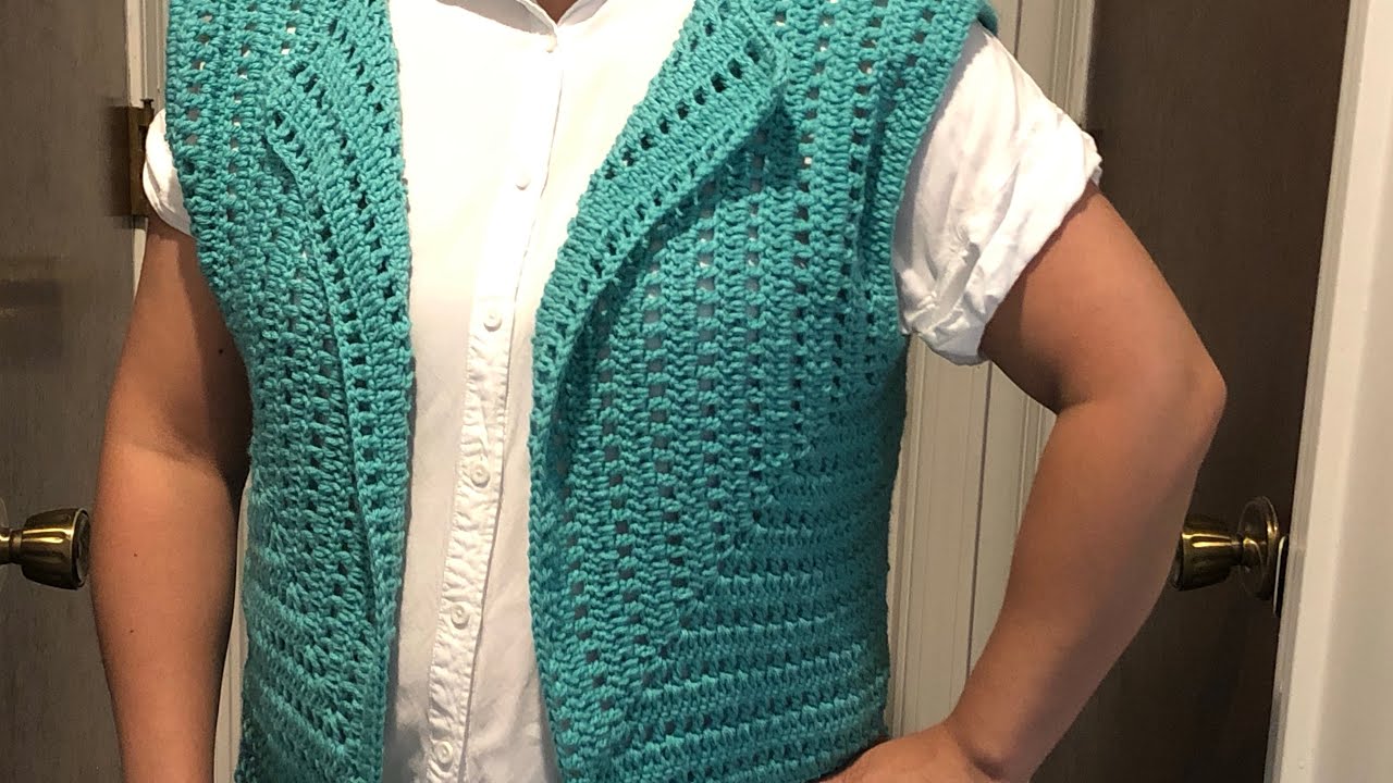Chaleco tejido a crochet rapido y facil