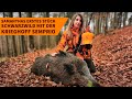 Samantha mit Krieghoff Semprio und K&K Premium Jagd auf Drückjagd in Hessen