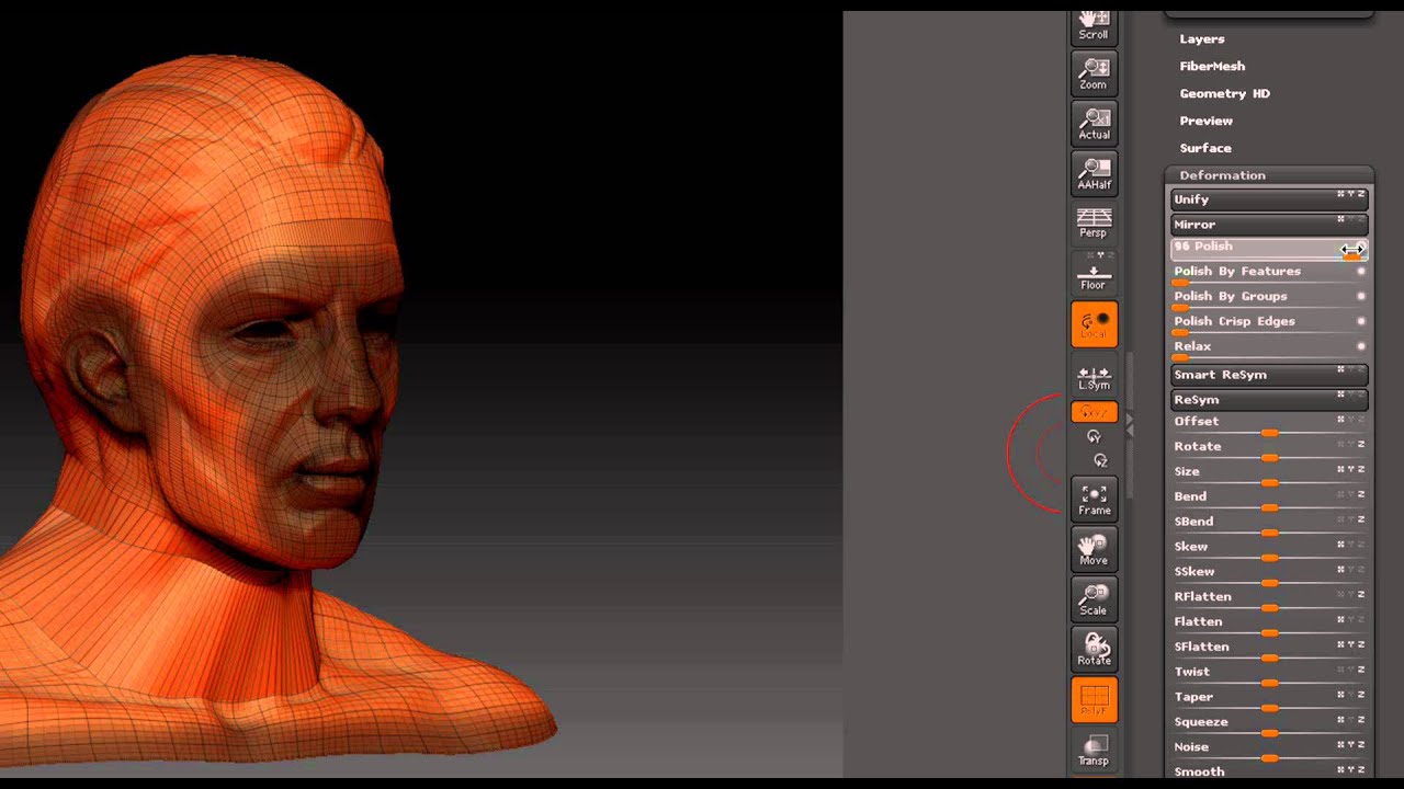 reduce poly zbrush