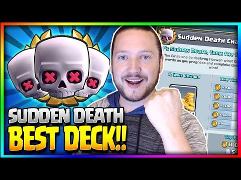 NEW "SUDDEN DEATH" CHALLENGE!! - BEST 12 WIN DECK!! 12-0 Undefeated! - Clash Royale