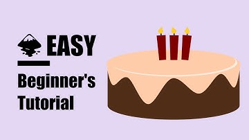 SIMPLE Birthday Cake ILLUSTRATION Tutorial | Inkscape Tutorial