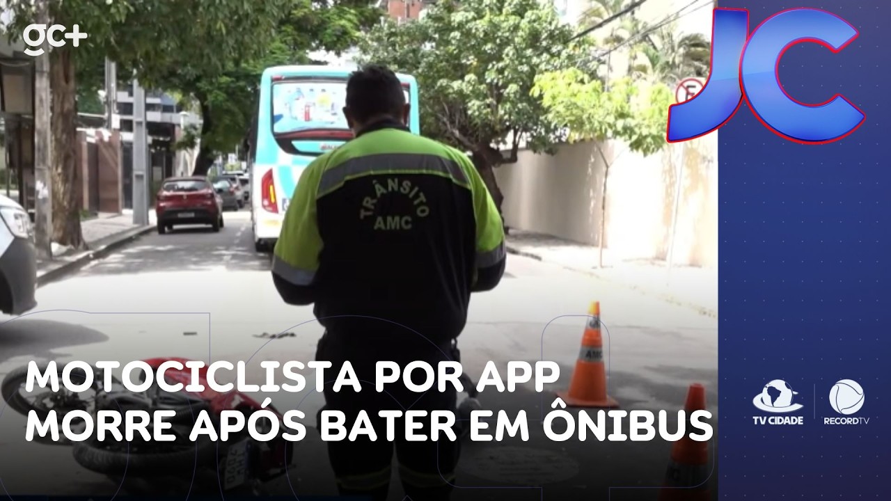 Motociclista por aplicativo bate em ônibus, cai na pista e morre na hora | Jornal da Cidade