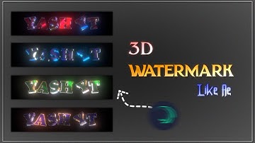 Premium 3D watermark like ae in node video (+preset)