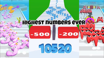 numbers run 3D vs alphabet lore 3D | I got highest numbers ever on numbers run 3D gameplay