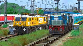 WAP7 WITH LHB GOLCONDA EXPRESS TRAIN | BUMPY RAILROAD | Train Simulator | Railwork | NTG GAMING screenshot 1
