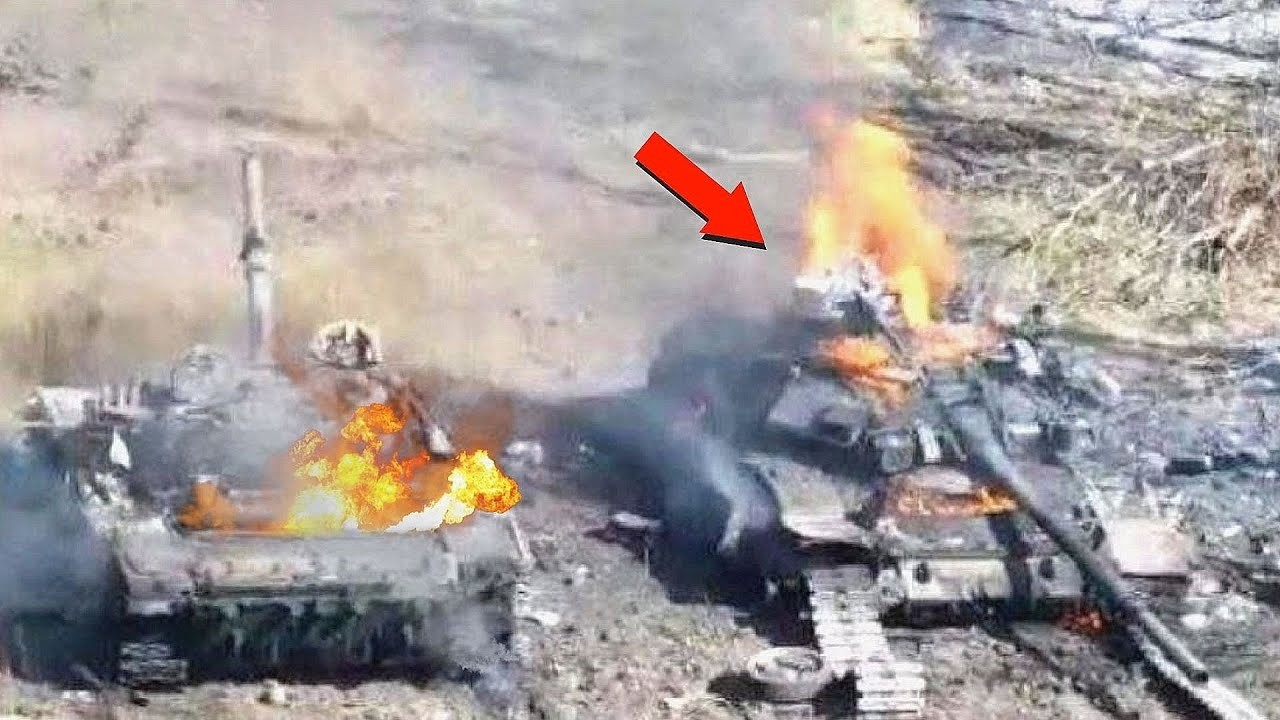 The dumbest Russian tank attack you ever seen! Look what happened!