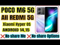 POCO M6 5G And ALL XIAOMI HYPER OS ,, FRP BYPASS ✅ WITHOUT PC 💯 Android 14 15 LETEST UPDATE 2025