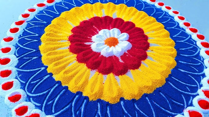 New Simple Rangoli Designs for New Year 2019 | Colourful Rangoli designs for new year 2019