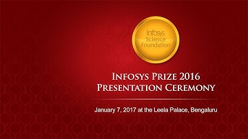 Infosys Prize 2016 Presentation Ceremony - Live