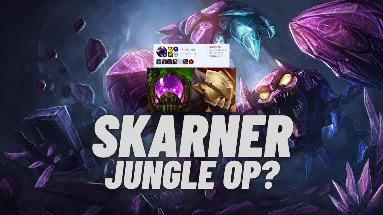 HOW TO PLAY SKARNER JUNGLE OP FOR BEGINNERS! Season 12 League of Legends Best Runes / Build S+ 12.12