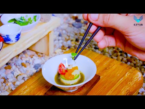 How to Make Marinated Celeriac in Cucumber Wild Herbs Brew ! Smashed Cucumber Salad | Tiny Food