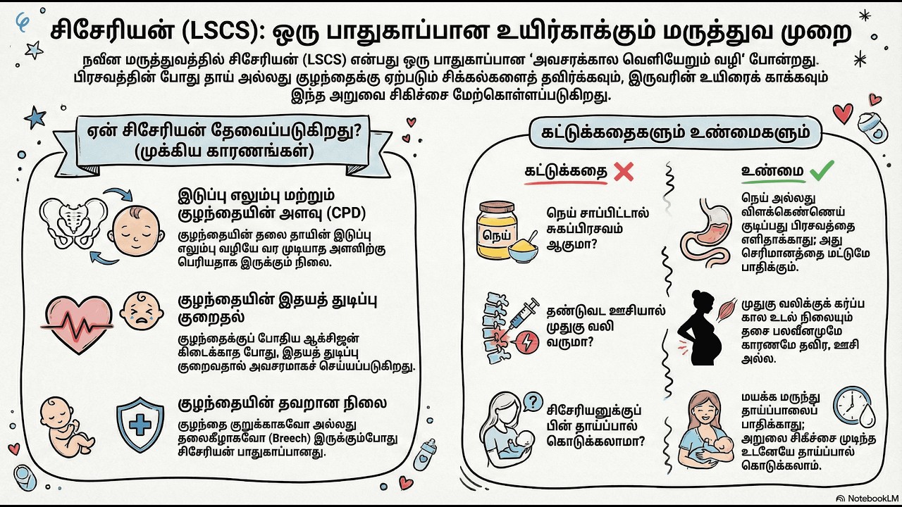 C Section Delivery சிசேரியன் | Safe Exit - Tamil |  சி செக்ஷன்  அறிவியல் & பாதுகாப்பு