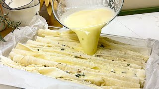 Sadece 5 Daki̇ka‼️Dünyanin En Kolay Böreği̇‼️Aci̇l Mi̇safi̇r Ve Kurtarici Börek🤌🏼Az Malzemeli̇ Prati̇k📌