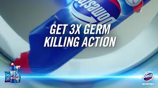 Get 3X Germ-Killing Action with Domestos