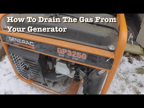 Video: Hur dränerar jag ut gasen ur min generator?