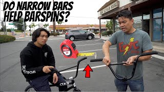 Do Narrow Bars Make Barspins Easier?