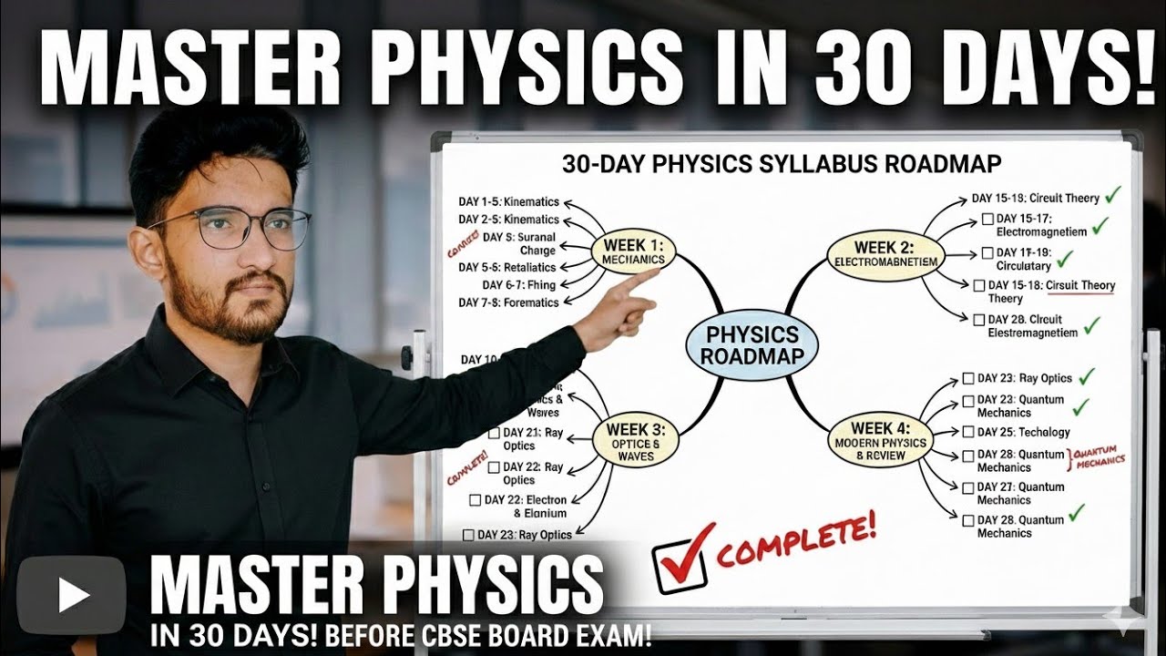 Class 12 Physics Boards 2026 30 Days → Don't be LATE | How to Score 95 ...