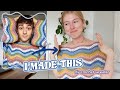 i made tom daley's wavy crochet sweater ✨ DIY rainbow ripple sweater