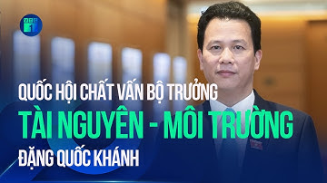 🔴 [Trực tiếp] Quốc hội chất vấn Bộ trưởng Bộ Tài nguyên và Môi trường Đặng Quốc Khánh | VTC1