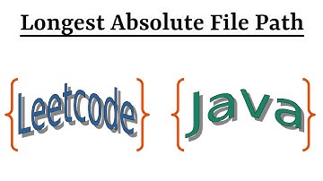Leetcode Question 388 "Longest Absolute File Path" in Java